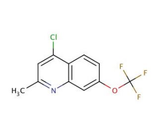 4-Chloro-2-methyl-7-trifluoromethoxyquinoline (CAS 53985-77-6) - chemical structure image