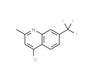 4-Chloro-2-methyl-7-(trifluoromethyl)quinoline (CAS 18529-09-4) - chemical structure image