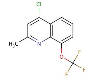 4-Chloro-2-methyl-8-trifluoromethoxyquinoline (CAS 927800-56-4) - chemical structure image