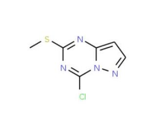 4-Chloro-2-methylsulfanyl-pyrazolo[1,5-a][1,3,5]triazine (CAS 54346-19-9) - chemical structure image