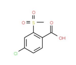 4-Chloro-2-(methylsulfonyl)benzoic acid (CAS 142994-03-4) - chemical structure image
