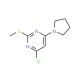 4-Chloro-2-(methylthio)-6-(pyrrolidin-1-yl)pyrimidine (CAS 339017-59-3) - chemical structure image