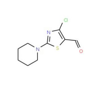 4-chloro-2-piperidin-1-yl-1,3-thiazole-5-carbaldehyde (CAS 139670-00-1) - chemical structure image