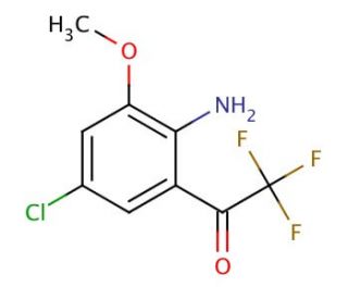 4-Chloro-2-trifluoroacetyl-6-methoxyaniline (CAS 205756-22-5) - chemical structure image