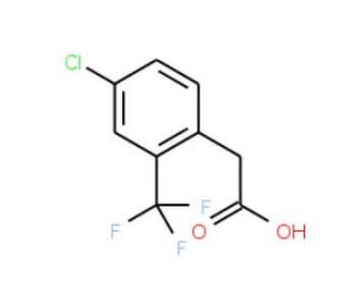 4-Chloro-2-(trifluoromethyl)phenylacetic acid (CAS 601513-31-9) - chemical structure image