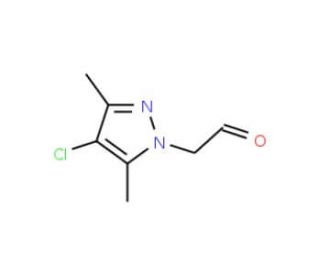 (4-Chloro-3,5-dimethyl-1H-pyrazol-1-yl)-acetaldehyde - chemical structure image