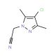 (4-Chloro-3,5-dimethyl-1H-pyrazol-1-yl)-acetonitrile - chemical structure image