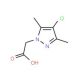 (4-Chloro-3,5-dimethyl-pyrazol-1-yl)-acetic acid (CAS 374913-86-7) - chemical structure image