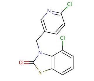4-chloro-3-((6-chloropyridin-3-yl)methyl)benzo[d]thiazol-2(3H)-one - chemical structure image