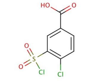 4-Chloro-3-chlorosulfonyl-benzoic acid (CAS 2494-79-3) - chemical structure image