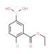 4-Chloro-3-(ethoxycarbonyl)phenylboronic acid (CAS 874219-46-2) - chemical structure image