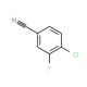 4-Chloro-3-fluorobenzonitrile (CAS 110888-15-8) - chemical structure image