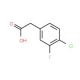 4-Chloro-3-fluorophenylacetic acid 的分子结构, CAS编号: 865451-00-9 4-Chloro-3-fluorophenylacetic acid (CAS 865451-00-9) - chemical structure image