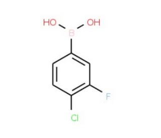 4-Chloro-3-fluorophenylboronic acid (CAS 137504-86-0) - chemical structure image