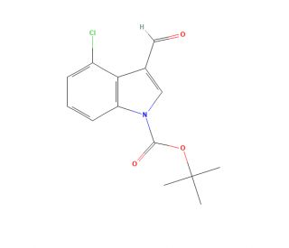 4-Chloro-3-formyl-1H-indole, N-BOC protected (CAS 914349-00-1) - chemical structure image