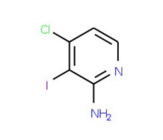 4-Chloro-3-iodo-pyridin-2-ylamine (CAS 417721-69-8) - chemical structure image