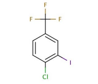 4-Chloro-3-iodobenzotrifluoride (CAS 672-57-1) - chemical structure image