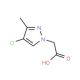 (4-chloro-3-methyl-1H-pyrazol-1-yl)acetic acid - chemical structure image