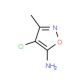 4-Chloro-3-methyl-5-isoxazolamine (CAS 166964-09-6) - chemical structure image