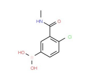 4-Chloro-3-(N-methylcarbamoyl)phenylboronic acid (CAS 871332-65-9) - chemical structure image