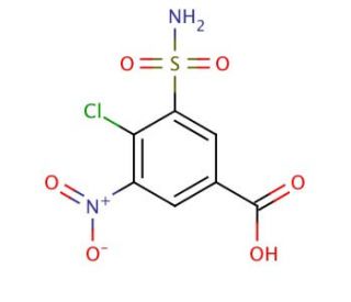 4-Chloro-3-nitro-5-sulfamoylbenzoic Acid (CAS 22892-96-2) - chemical structure image