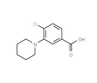 4-Chloro-3-piperidin-1-yl-benzoic acid - chemical structure image