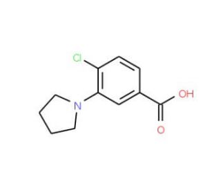 4-Chloro-3-pyrrolidin-1-yl-benzoic acid - chemical structure image