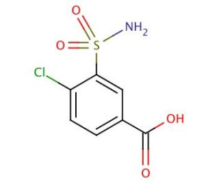 4-Chloro-3-sulfamoylbenzoic Acid (CAS 1205-30-7) - chemical structure image
