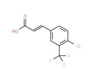 4-Chloro-3-(trifluoromethyl)cinnamic acid (CAS 257872-87-0) - chemical structure image