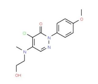 4-Chloro-5-[(2-hydroxyethyl)(methyl)amino]-2-(4-methoxyphenyl)-3(2H)-pyridazinone - chemical structure image
