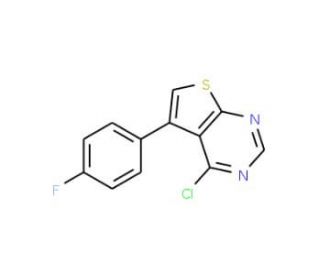 4-Chloro-5-(4-fluorophenyl)thieno[2,3-d]pyrimidine (CAS 384351-45-5) - chemical structure image