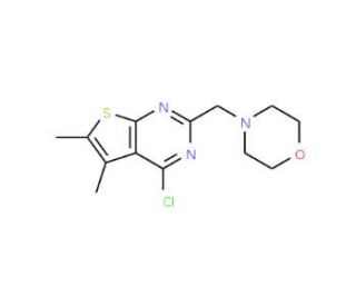 4-chloro-5,6-dimethyl-2-(morpholin-4-ylmethyl)thieno[2,3-d]pyrimidine - chemical structure image