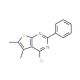 4-chloro-5,6-dimethyl-2-phenylthieno[2,3-d]pyrimidine (CAS 83548-60-1) - chemical structure image