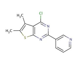 4-chloro-5,6-dimethyl-2-pyridin-3-ylthieno[2,3-d]pyrimidine - chemical structure image