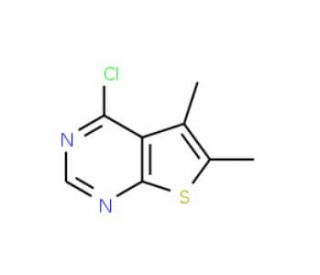 4-Chloro-5,6-dimethyl-thieno[2,3-d]pyrimidine (CAS 108831-68-1) - chemical structure image
