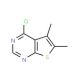 4-Chloro-5,6-dimethyl-thieno[2,3-d]pyrimidine (CAS 108831-68-1) - chemical structure image