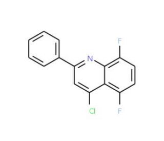 4-Chloro-5,8-difluoro-2-phenylquinoline (CAS 1156277-43-8) - chemical structure image