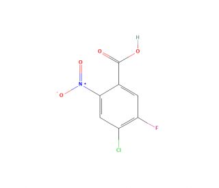 4-Chloro-5-fluoro-2-nitrobenzoic Acid (CAS 129951-45-7) - chemical structure image