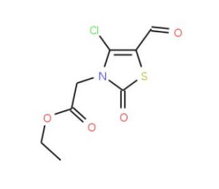(4-Chloro-5-formyl-2-oxo-thiazol-3-yl)-acetic acid ethyl ester - chemical structure image