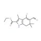 4-Chloro-5-formyl-3,6,6-trimethyl-6,7-dihydro-1H-indole-2-carboxylic acid ethyl ester (CAS 333780-20-4) - chemical structure