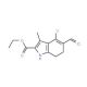4-Chloro-5-formyl-3-methyl-6,7-dihydro-1H-indole-2-carboxylic acid ethyl ester (CAS 351073-97-7) - chemical structure image
