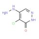 4-chloro-5-hydrazinopyridazin-3(2H)-one (CAS 6959-56-4) - chemical structure image