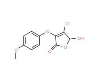 4-Chloro-5-hydroxy-3-(4-methoxyphenoxy)-2(5H)-furanone - chemical structure image