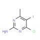 4-Chloro-5-iodo-6-methyl-2-pyrimidinamine (CAS 897030-99-8) - chemical structure image