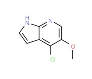 4-Chloro-5-methoxy-1H-pyrrolo[2,3-b]pyridine (CAS 1020056-72-7) - chemical structure image