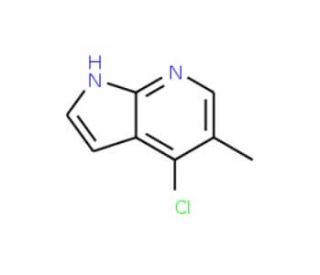 4-Chloro-5-methyl-1H-pyrrolo[2,3-b]pyridine (CAS 1020056-56-7) - chemical structure image
