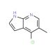 4-Chloro-5-methyl-1H-pyrrolo[2,3-b]pyridine (CAS 1020056-56-7) - chemical structure image