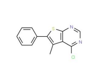 4-chloro-5-methyl-6-phenylthieno[2,3-d]pyrimidine (CAS 306934-78-1) - chemical structure image