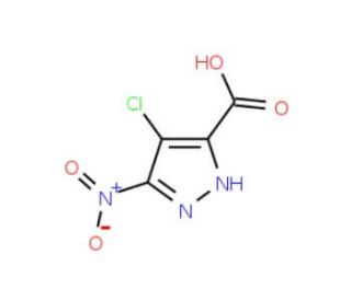 4-Chloro-5-nitro-1H-pyrazole-3-carboxylic acid (CAS 84547-92-2) - chemical structure image