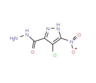 4-Chloro-5-nitro-1H-pyrazole-3-carboxylic acid hydrazide - chemical structure image